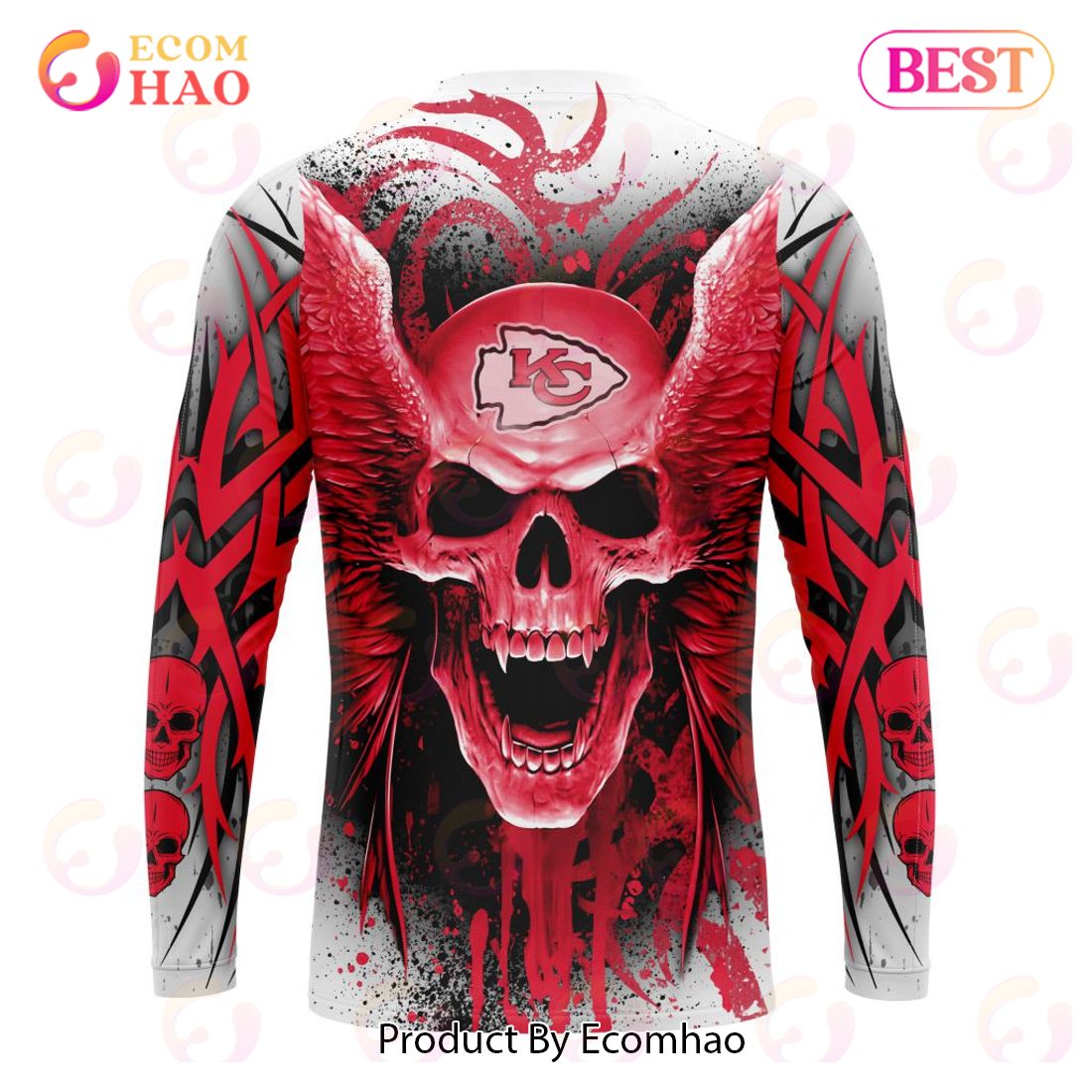 NFL Kansas City Chiefs Special Skull Art Design Hoodie - Torunstyle