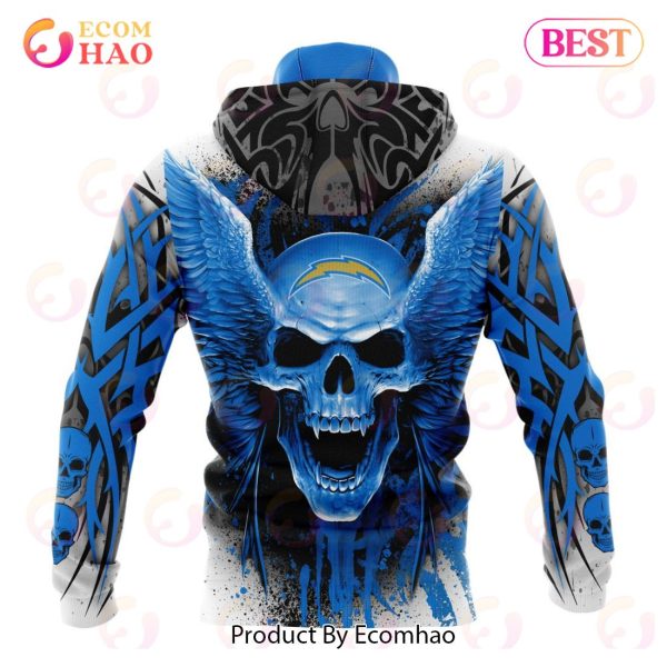 NFL Los Angeles Chargers Special Kits With Skull Art 3D Hoodie