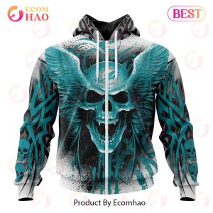 NFL Miami Dolphins Special Kits With Skull Art 3D Hoodie