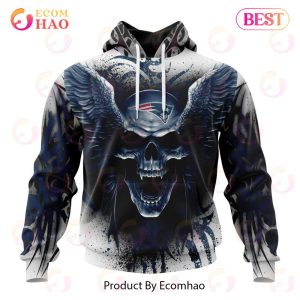 NFL New England Patriots Special Kits With Skull Art 3D Hoodie