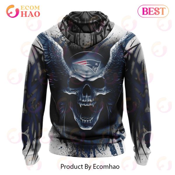 NFL New England Patriots Special Kits With Skull Art 3D Hoodie
