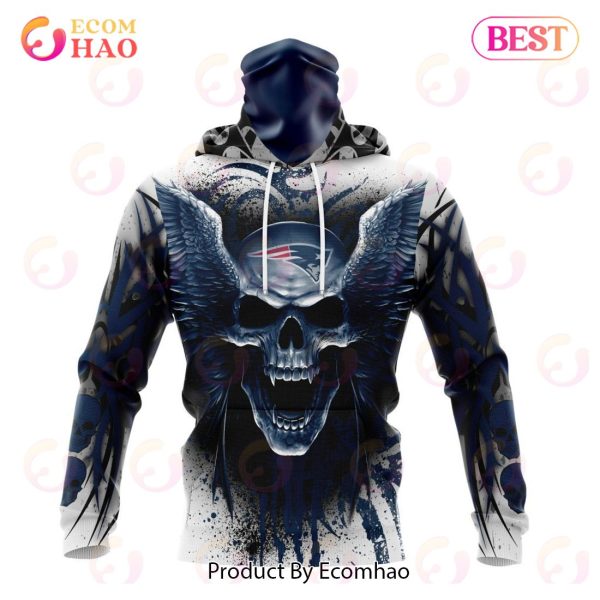 NFL New England Patriots Special Kits With Skull Art 3D Hoodie