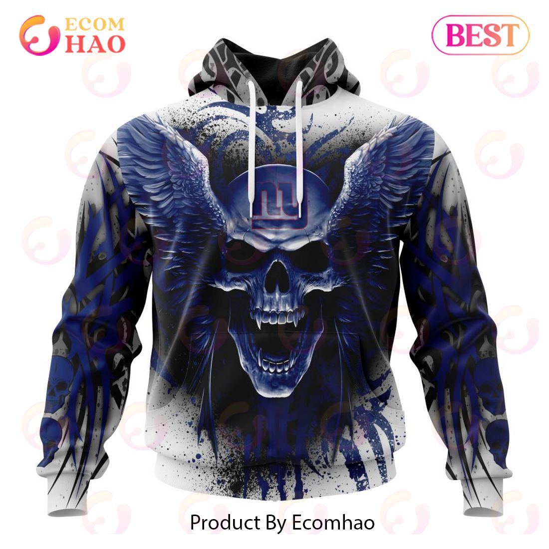 NFL New York Giants Special Kits With Skull Art 3D Hoodie