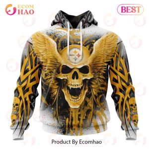 NFL Pittsburgh Steelers Special Kits With Skull Art 3D Hoodie