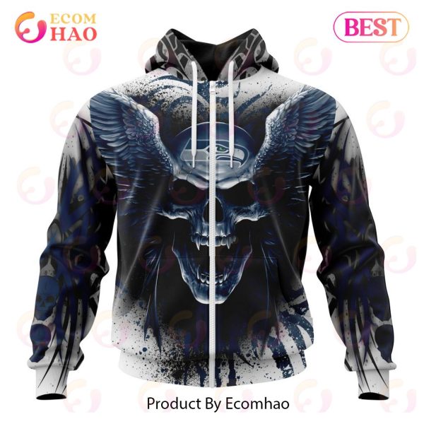 NFL Seattle Seahawks Special Kits With Skull Art 3D Hoodie