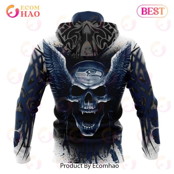 NFL Seattle Seahawks Special Kits With Skull Art 3D Hoodie