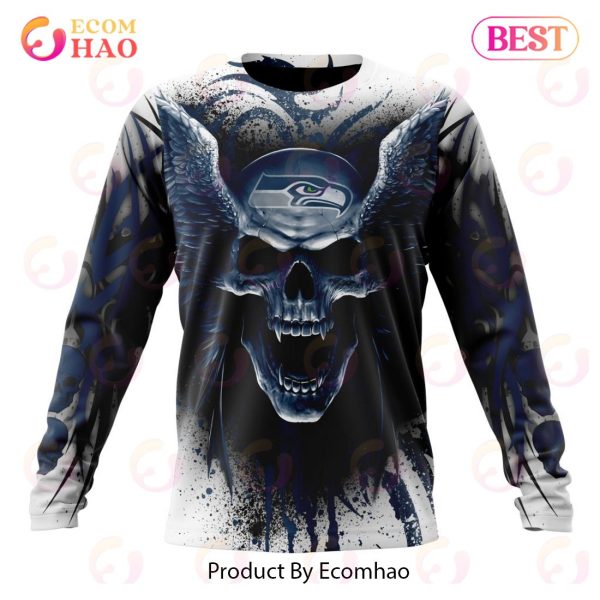 NFL Seattle Seahawks Special Kits With Skull Art 3D Hoodie
