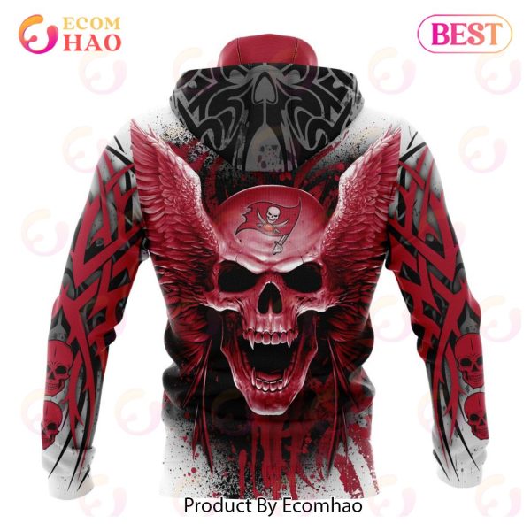 Tampa Bay Buccaneers 3D Skull Hoodie Sweatshirt V27 - Tana Elegant