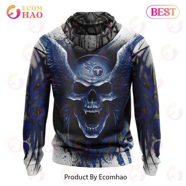 Tennessee Titans NFL Skull Funny Blue 3D Hoodie Zip Hoodie For Men And Women  Sport Gift - Banantees