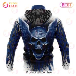 Tennessee Titans NFL Skull Funny Blue 3D Hoodie Zip Hoodie For Men And Women  Sport Gift - Banantees