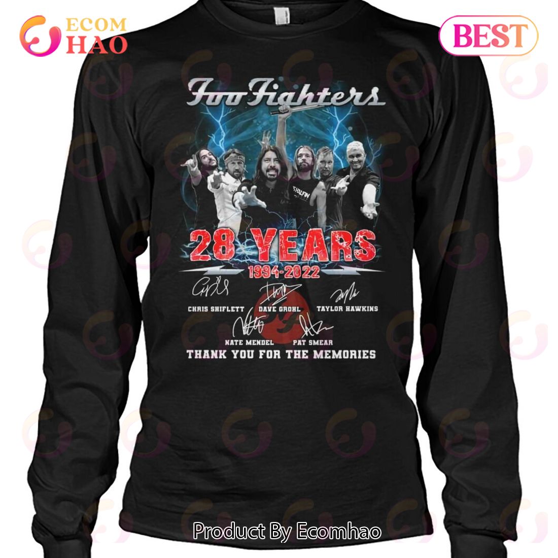 Foo Fighters 28 Years 1994 – 2022 Thank You For The Memories T-Shirt