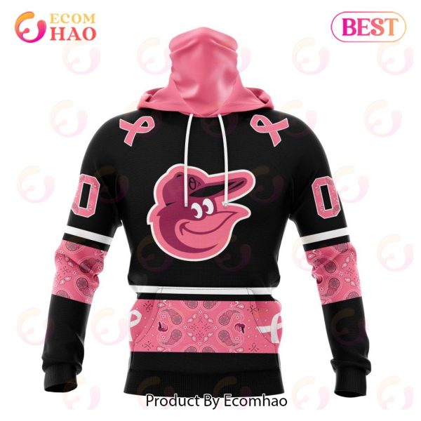 MLB Baltimore Orioles Specialized Design In Classic Style With Paisley! IN OCTOBER WE WEAR PINK BREAST CANCER 3D Hoodie