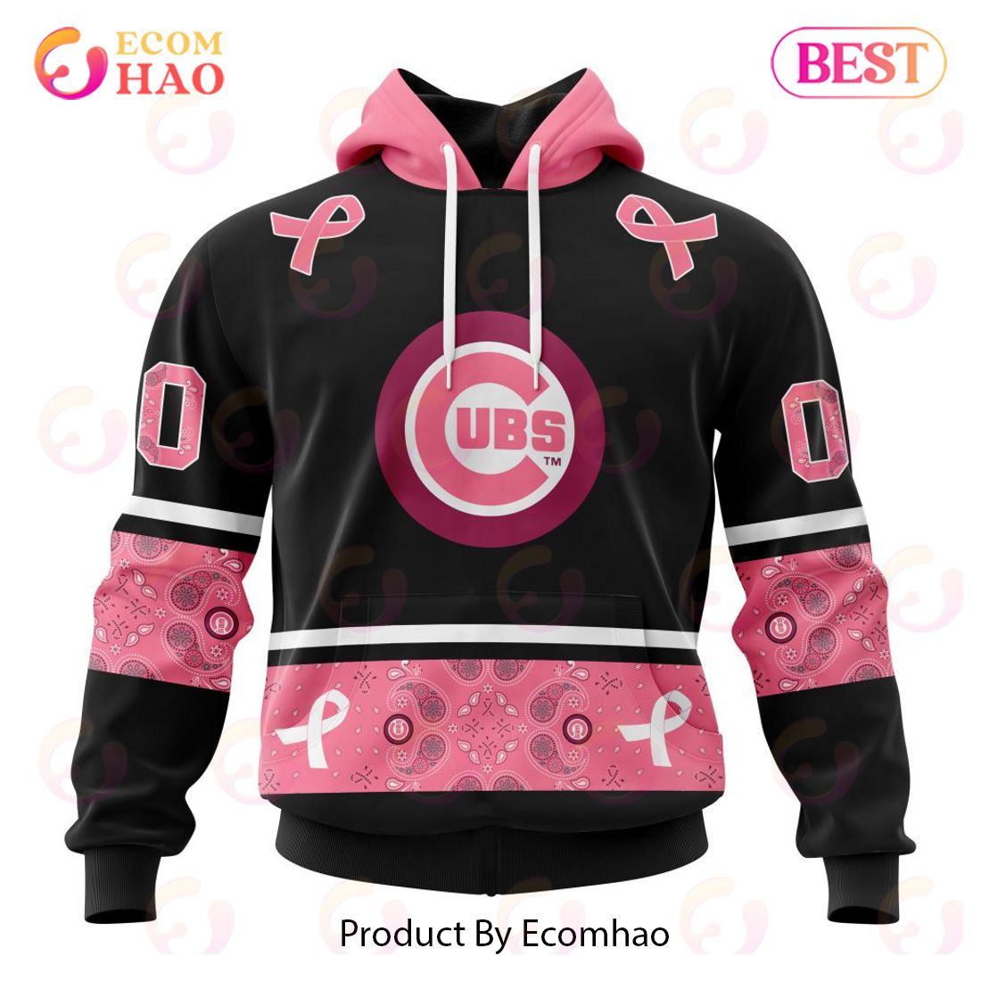 MLB Cincinnati Reds Specialized Design In Classic Style With Paisley! IN OCTOBER WE WEAR PINK BREAST CANCER 3D Hoodie