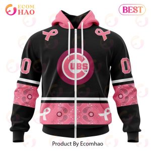 MLB Chicago Cubs Mix Grateful Dead Specialized Design In Classic Style With Paisley! IN OCTOBER WE WEAR PINK BREAST CANCER 3D Hoodie