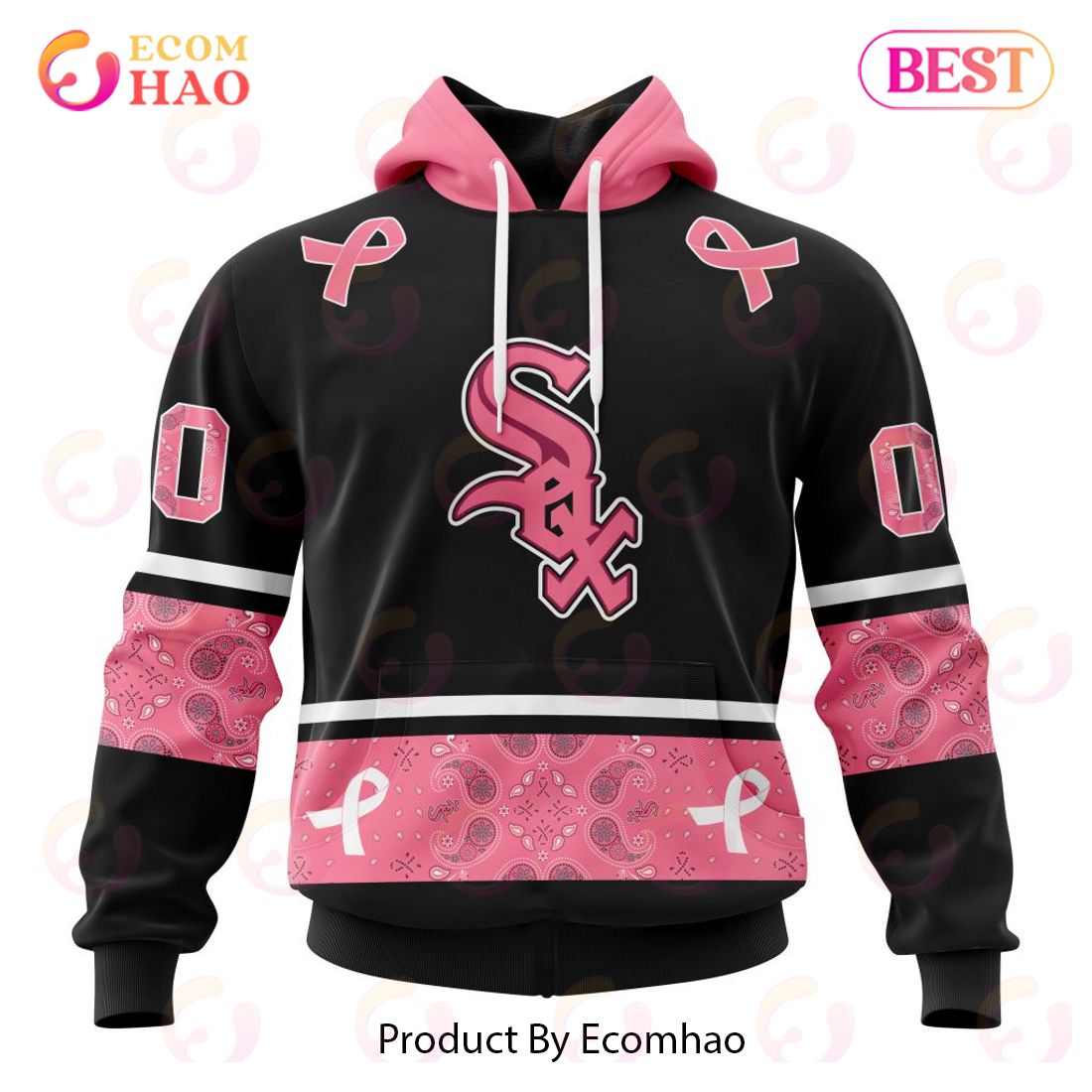 MLB Atlanta Braves Specialized Design In Classic Style With Paisley! IN OCTOBER WE WEAR PINK BREAST CANCER 3D Hoodie