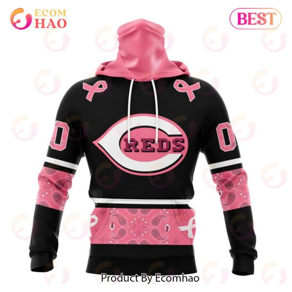 MLB Cincinnati Reds Specialized Design In Classic Style With Paisley! IN OCTOBER WE WEAR PINK BREAST CANCER 3D Hoodie