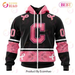 MLB Cleveland Guardians Specialized Design In Classic Style With Paisley! IN OCTOBER WE WEAR PINK BREAST CANCER 3D Hoodie