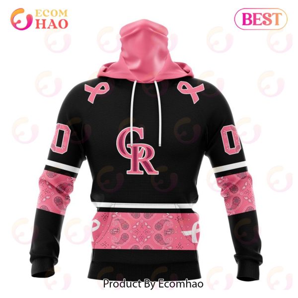 MLB Colorado Rockies Specialized Design In Classic Style With Paisley! IN OCTOBER WE WEAR PINK BREAST CANCER 3D Hoodie