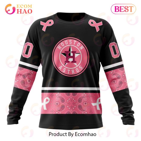 MLB Houston Astros Mix Grateful Dead Specialized Design In Classic Style With Paisley! IN OCTOBER WE WEAR PINK BREAST CANCER 3D Hoodie
