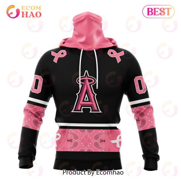 MLB Los Angeles Angels Of Anaheim Specialized Design In Classic Style With Paisley! IN OCTOBER WE WEAR PINK BREAST CANCER 3D Hoodie