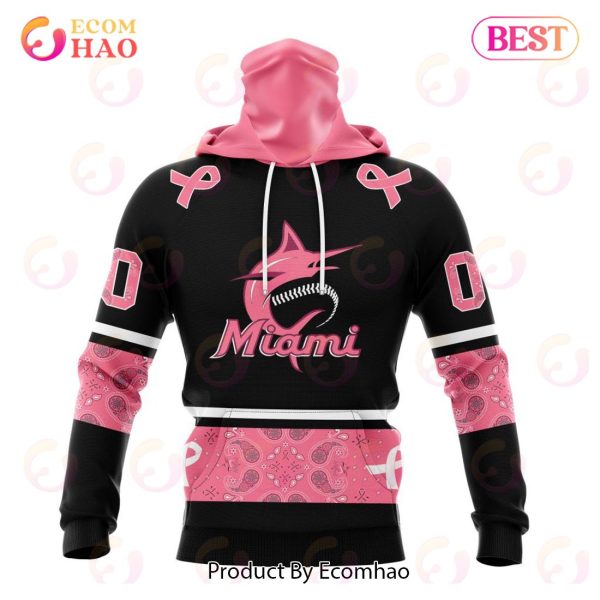 MLB Miami Marlins Specialized Design In Classic Style With Paisley! IN OCTOBER WE WEAR PINK BREAST CANCER 3D Hoodie