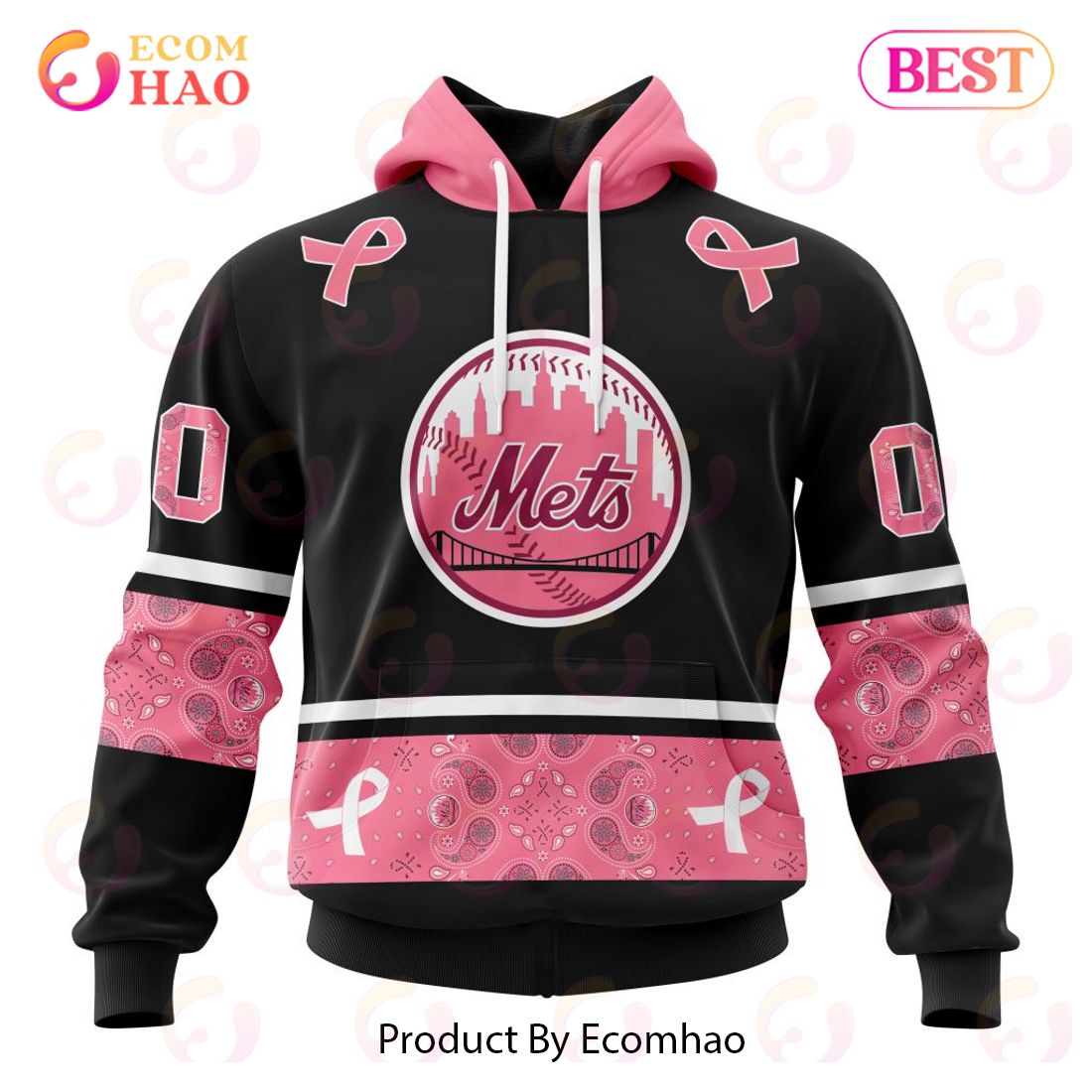 MLB Oakland Athletics Mix Grateful Dead Specialized Design In Classic Style With Paisley! IN OCTOBER WE WEAR PINK BREAST CANCER 3D Hoodie