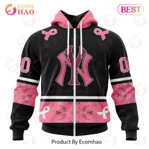 MLB NewYork Yankees Specialized Design In Classic Style With Paisley! IN OCTOBER WE WEAR PINK BREAST CANCER 3D Hoodie
