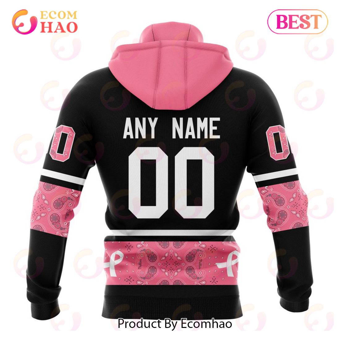 Custom Name Breast Cancer In October We Wear Pink Baseball Jersey - Lelemoon