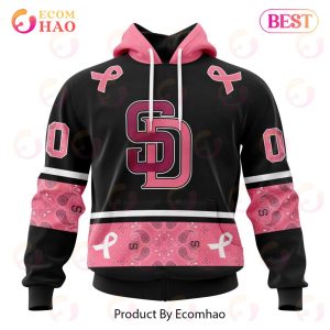 MLB San Diego Padres Specialized Design In Classic Style With Paisley! IN OCTOBER WE WEAR PINK BREAST CANCER 3D Hoodie