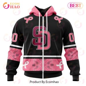 MLB San Diego Padres Specialized Design In Classic Style With Paisley! IN OCTOBER WE WEAR PINK BREAST CANCER 3D Hoodie
