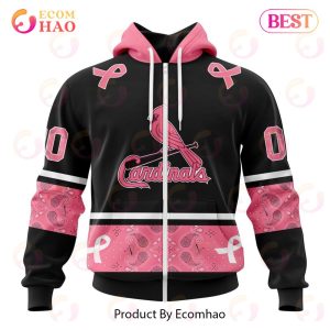 MLB St. Louis Cardinals Mix Grateful Dead Specialized Design In Classic Style With Paisley! IN OCTOBER WE WEAR PINK BREAST CANCER 3D Hoodie