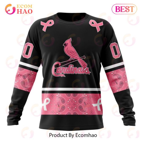 MLB St. Louis Cardinals Mix Grateful Dead Specialized Design In Classic Style With Paisley! IN OCTOBER WE WEAR PINK BREAST CANCER 3D Hoodie