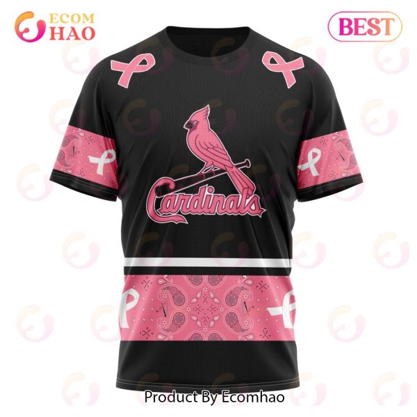 MLB St. Louis Cardinals Mix Grateful Dead Specialized Design In Classic Style With Paisley! IN OCTOBER WE WEAR PINK BREAST CANCER 3D Hoodie