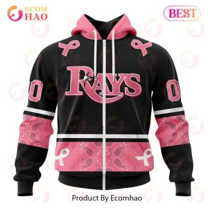 MLB Tampa Bay Rays Specialized Design In Classic Style With Paisley! IN OCTOBER WE WEAR PINK BREAST CANCER 3D Hoodie
