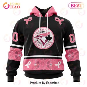 MLB Toronto Blue Jays Specialized Design In Classic Style With Paisley! IN OCTOBER WE WEAR PINK BREAST CANCER 3D Hoodie