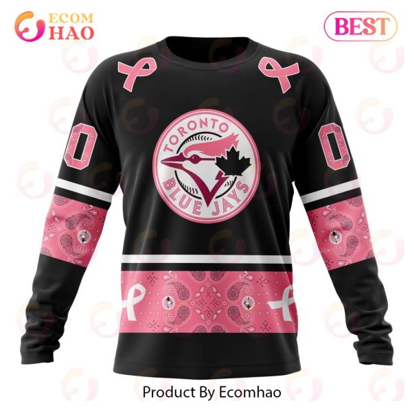 MLB Toronto Blue Jays Specialized Design In Classic Style With Paisley! IN OCTOBER WE WEAR PINK BREAST CANCER 3D Hoodie