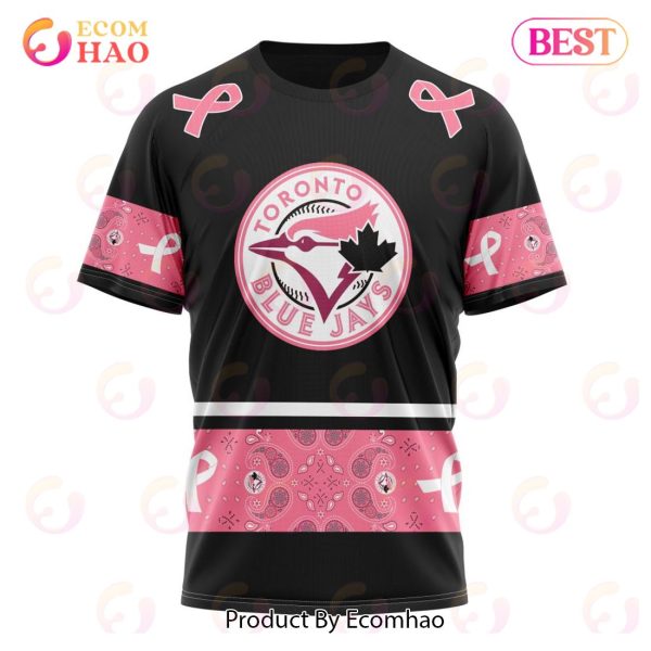 MLB Toronto Blue Jays Specialized Design In Classic Style With Paisley! IN OCTOBER WE WEAR PINK BREAST CANCER 3D Hoodie