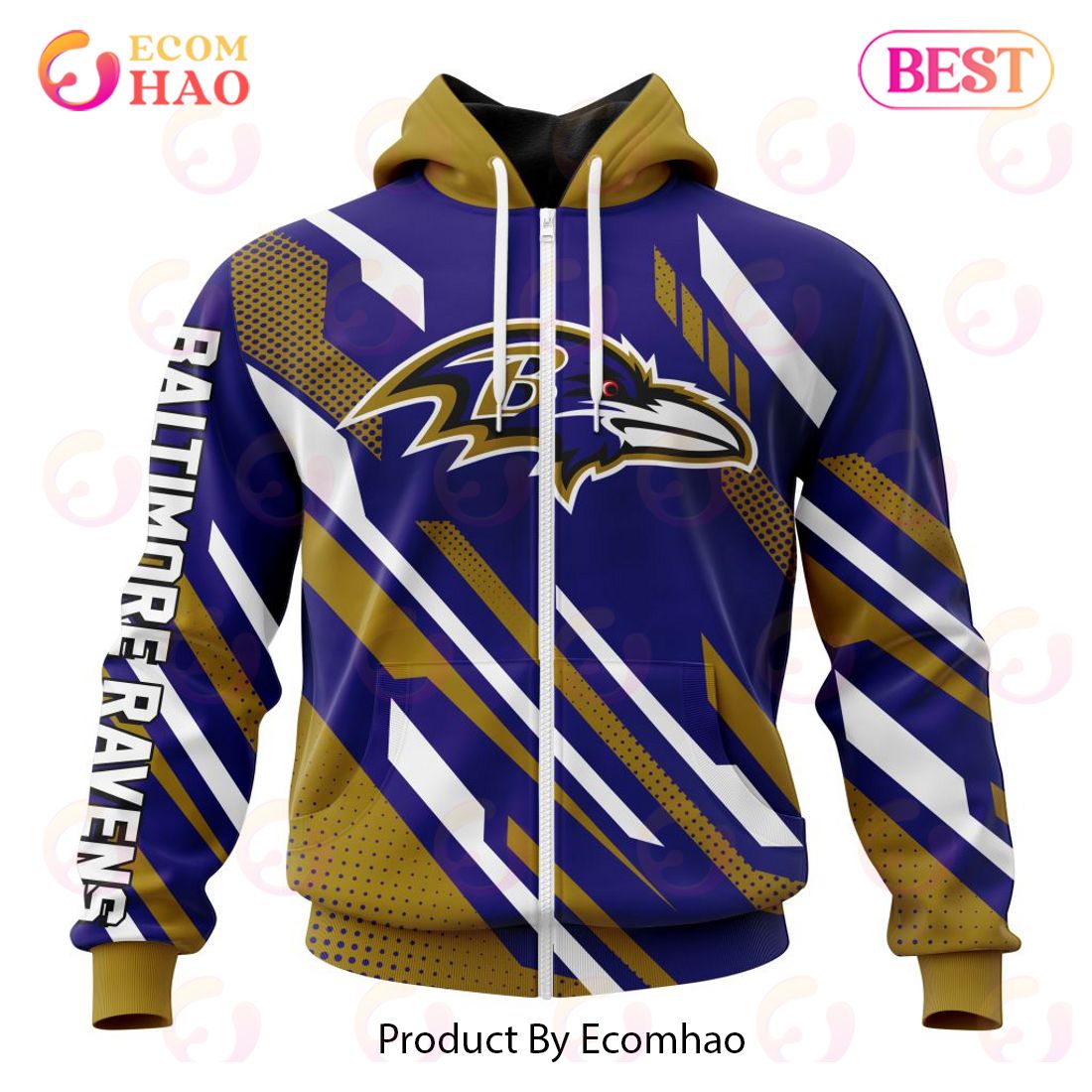 NFL Baltimore Ravens Special MotoCross Concept 3D Hoodie