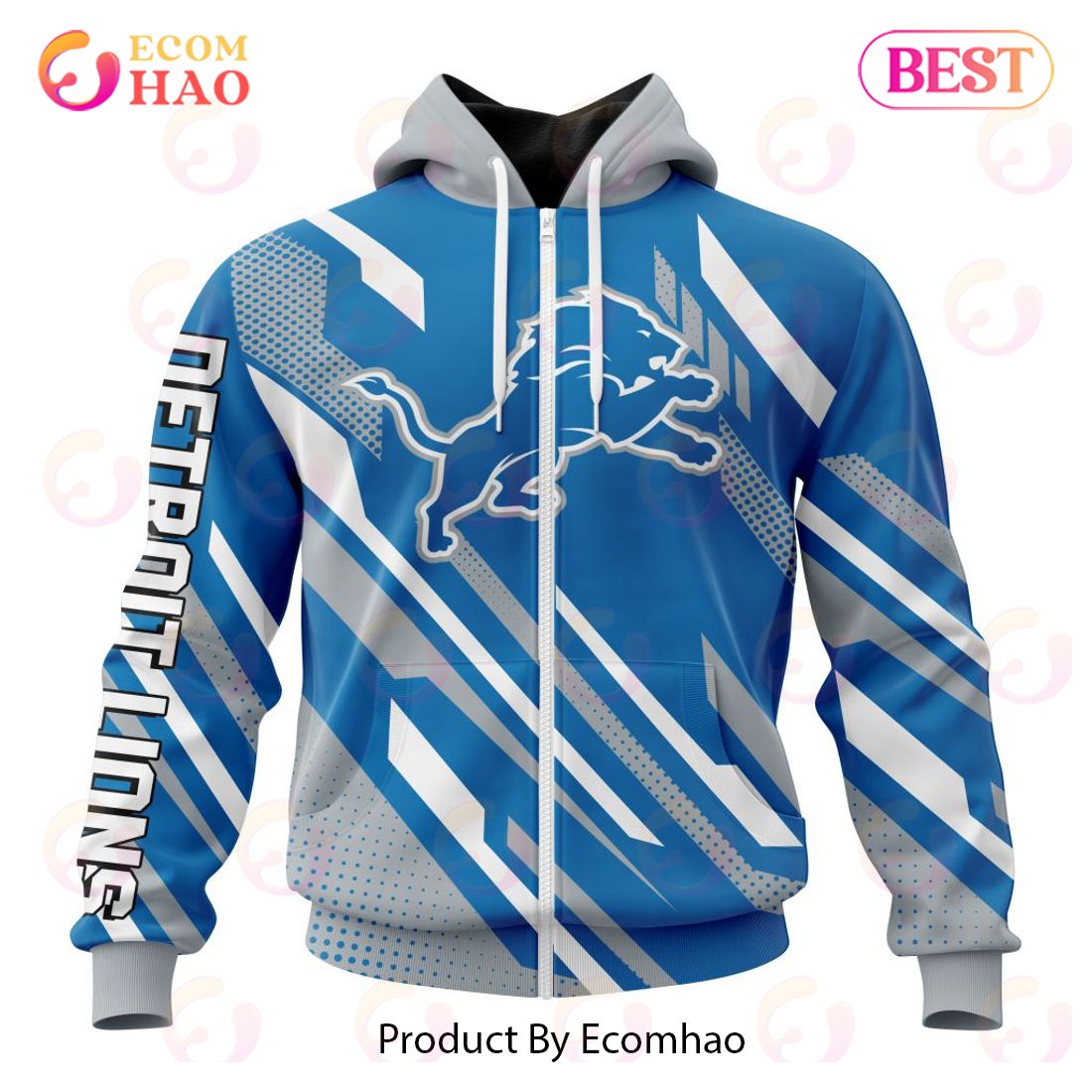 NFL Detroit Lions Special MotoCross Concept 3D Hoodie