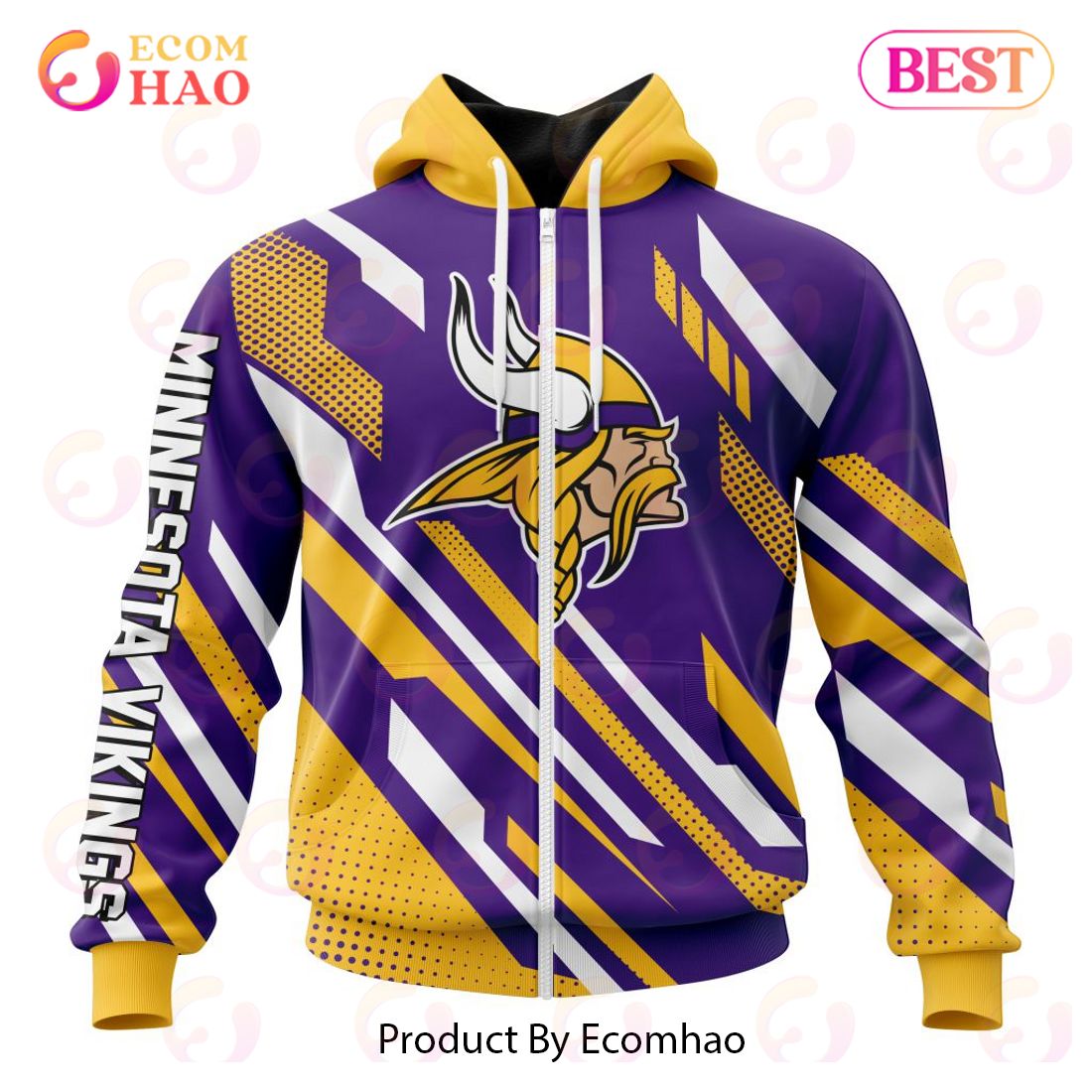 NFL Minnesota Vikings Special MotoCross Concept 3D Hoodie