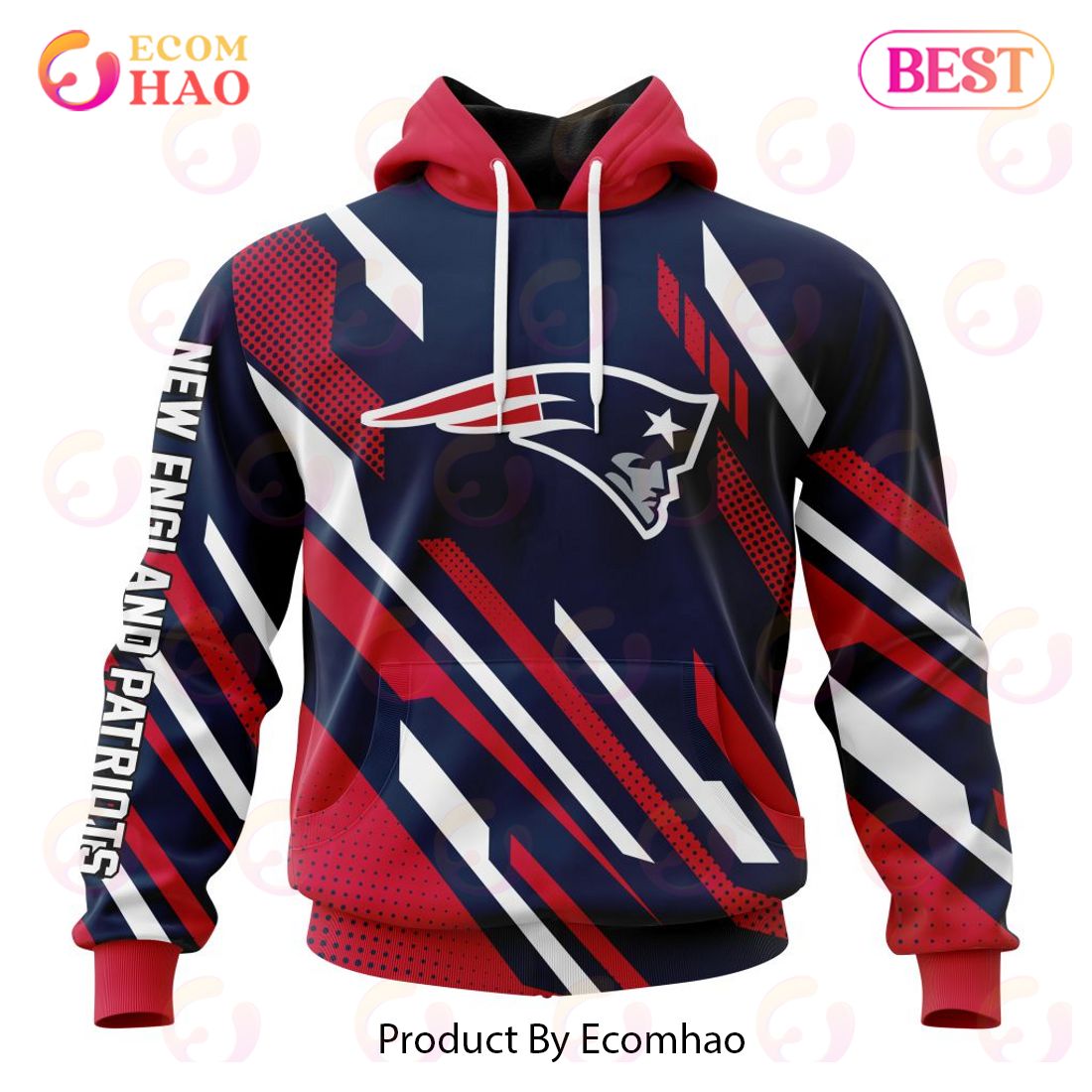 NFL New England Patriots Special MotoCross Concept 3D Hoodie