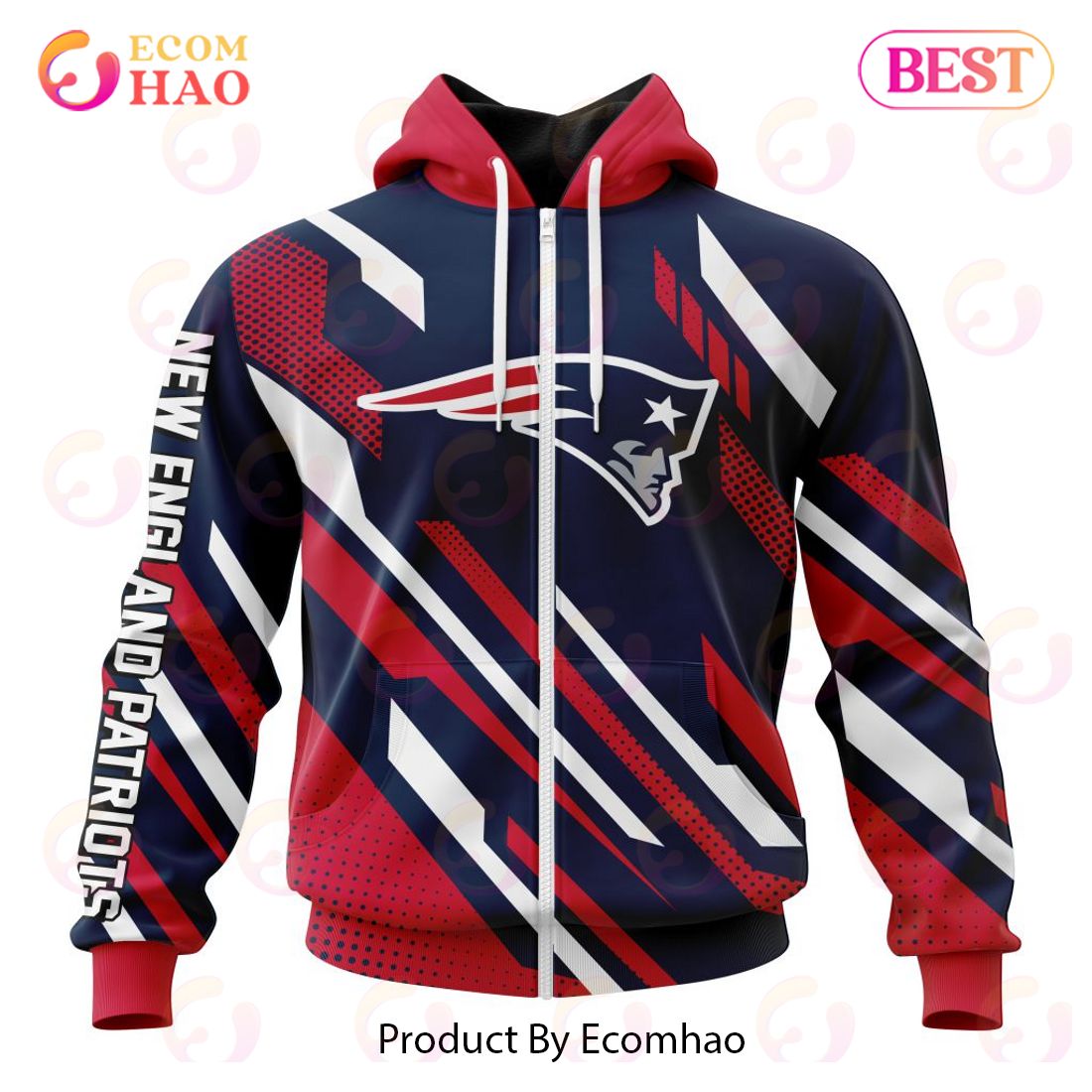 NFL New England Patriots Special MotoCross Concept 3D Hoodie