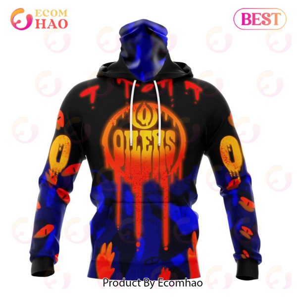 Edmonton Oilers Specialized Jersey For Halloween Night 3D Hoodie