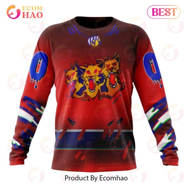 Florida Panthers Specialized Jersey For Halloween Night 3D Hoodie