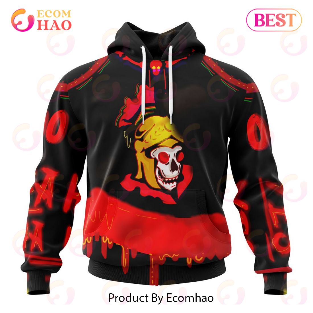 Ottawa Senators Specialized Jersey For Halloween Night 3D Hoodie