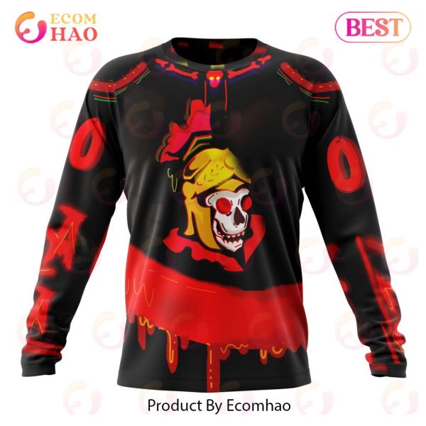 Ottawa Senators Specialized Jersey For Halloween Night 3D Hoodie