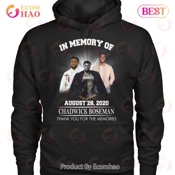 In Memory Of August 28 2020 Chadwick Boseman Thank You For The Memories T-Shirt