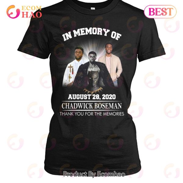 In Memory Of August 28 2020 Chadwick Boseman Thank You For The Memories T-Shirt