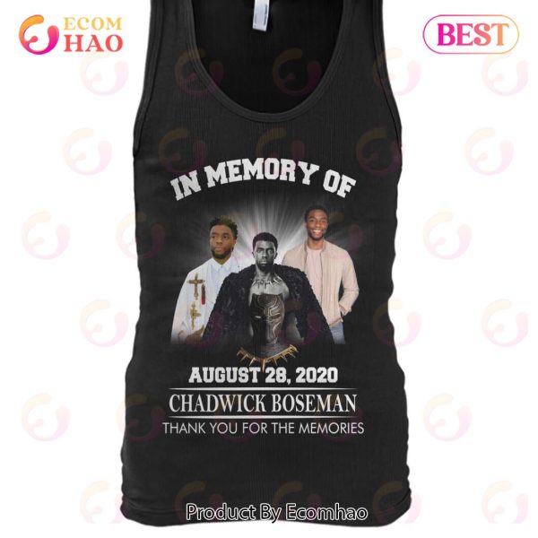 In Memory Of August 28 2020 Chadwick Boseman Thank You For The Memories T-Shirt