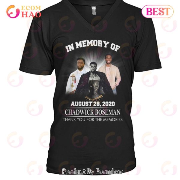 In Memory Of August 28 2020 Chadwick Boseman Thank You For The Memories T-Shirt